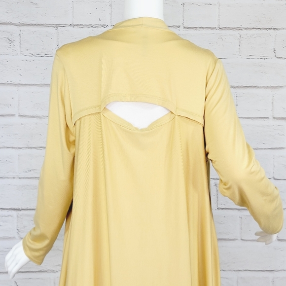Comfy USA Yellow Modal Open Front Cardigan Jacket Size:L - Picture 6 of 7